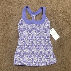 Be Pure Purple and White Tank Top